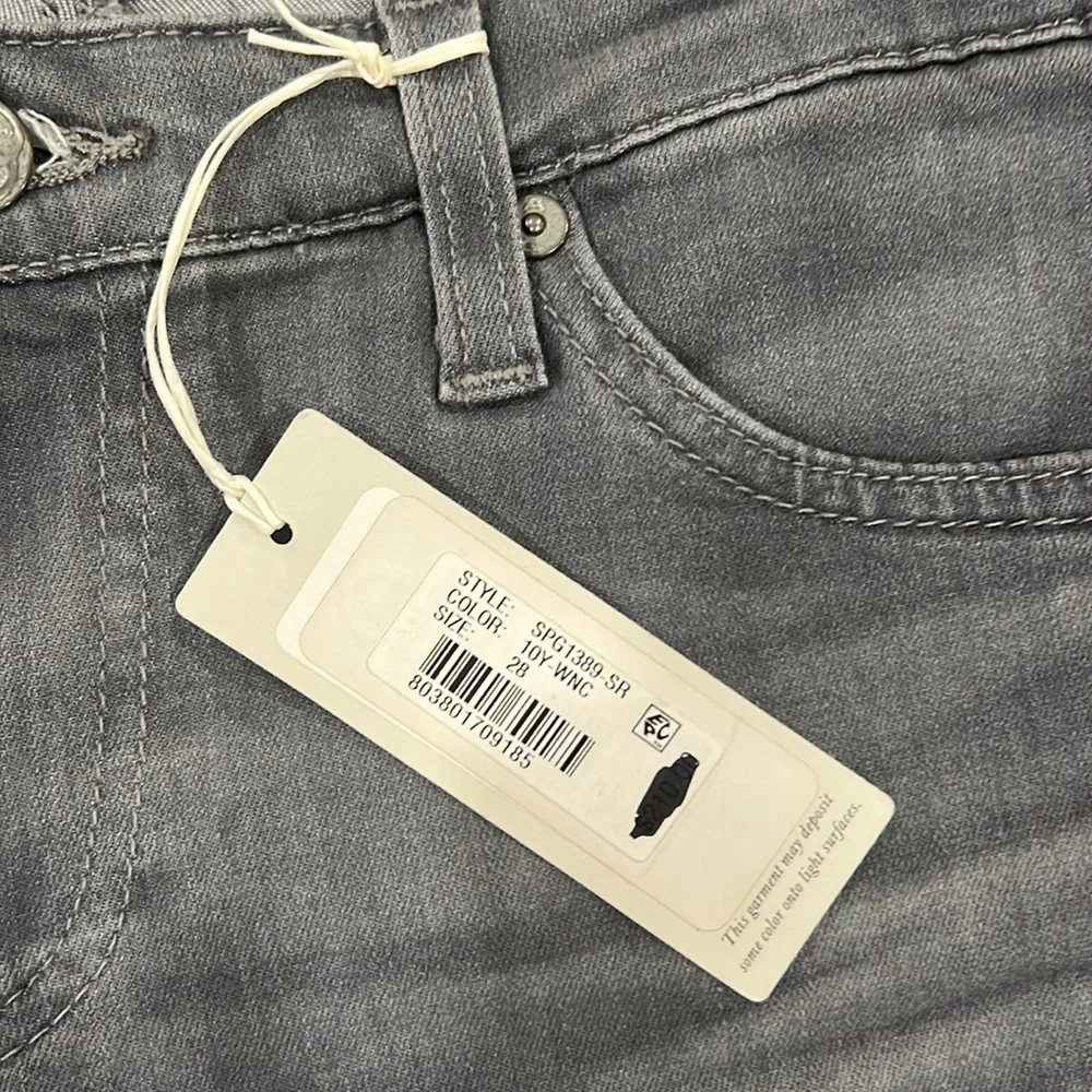 AG Adriano Goldschmied Light Gray The Legging Ankle Super Skinny Jeans Size 28